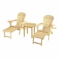 Bold Fontier Oceanic Collection Outdoor Bistro Adirondack Chaise Lounge Foldable Chair Set  Pc. BO4239683